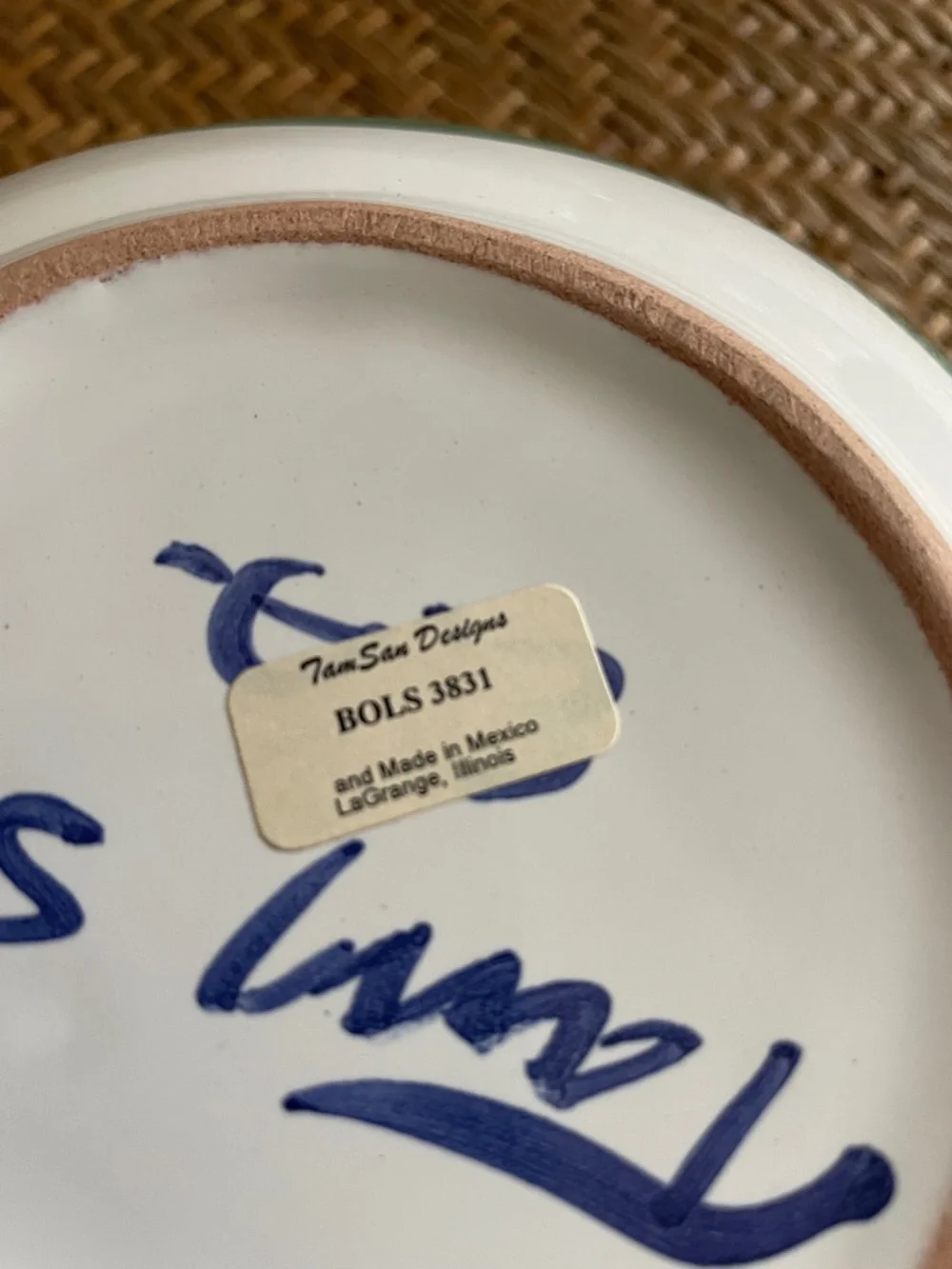 Tam San Designs Whimsy Fish & Shell Bowl w/Original Tag - 9 1/4”